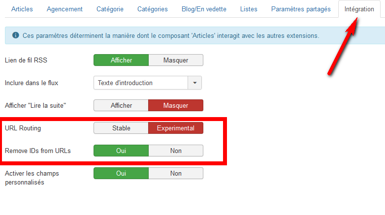 réécriture des URL dans Joomla 3.8